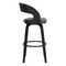 Armen Living Shelly 30" Bar Height Swivel Gray Faux Leather and Black Wood Bar Stool LCSHBAGRBL30 - alternate 8